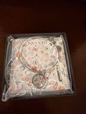 Alex and Ani Silver Star of David Charm Expandable Bangle - Silver